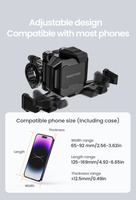 LOBOO Uchwyt na telefon PH06 (z modułem ładowania, pod lusterko, ≤10.2mm) (10.3.08006.003.11)