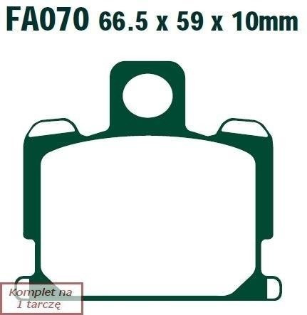 Klocki hamulcowe EBC FA070 (kpl. na 1 tarcze)
