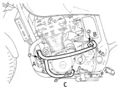Suzuki GSX 1200 (1999-2000)/GSF 1200 (2001) engine guard