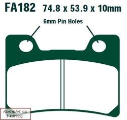 Brake pads EBC FA182 (set on 1 disk)