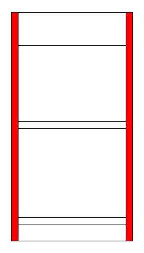 98995 Zestaw listew bocznych do ekspozytora o wysokości 210 cm