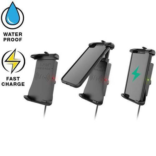 RAM-HOL-UN14WB-1 RAM® Quick-Grip™ 15W Waterproof Wireless Charging Holder with Ball