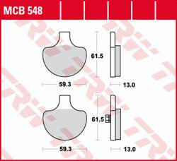 TRW LUCAS ZF KLOCKI HAMULCOWE KH094 ORGANIC HARLEY-DAVIDSON 883/1000/1100/1200/1340/1450/1584/1800 '85-'09 PRZÓD