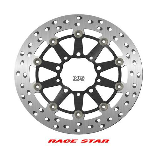 NG TARCZA HAMULCOWA PRZÓD RACE STAR PREMIUM KAWASAKI ER 6N/F '05-'17, ZX-6/ZX-6R 600 NINJA '05-'18, ZX-6R 636 '22, (298X80X5MM) (5X8,45/10,25MM) PŁYWAJĄCA (ŚRODEK ALUMINIOWY, POLEPSZONE CHŁODZENIE)