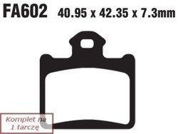 Brake pads EBC FA602R (set on 1 disk) (odpowiednik PROX 37.289102)