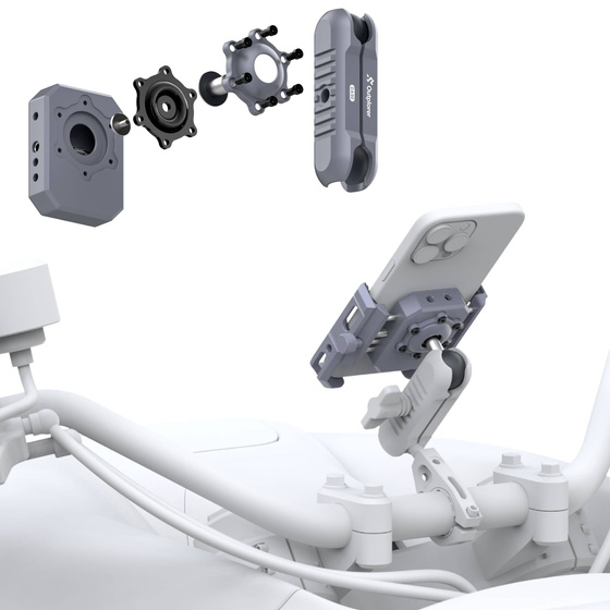 Regulowany uchwyt na telefon (63-97mm) z mocowaniem na kulę 1 cal Outplorer PH10