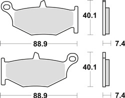 TRW LUCAS BRAKE PADS KH419 SINTER STREET SUZUKI GSR / GSXR 600 06-10, GSXR 750 06-10, DL 1000 14-, B-KING 1300 07-10, GSX 1300 HAYABUSA 08-17, REAR