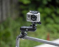 RAM-B-149Z-237U Handlebar U-Bolt Double Ball Mount with 1/4"-20 Threaded Stud