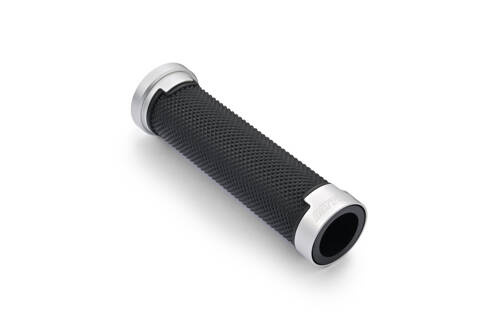 GRIP W/ALU."GGDM-BASE"7/8" BLACK&SILVER,125MM