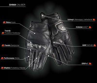 SHIMA Caliber Motorcycle Gloves brown