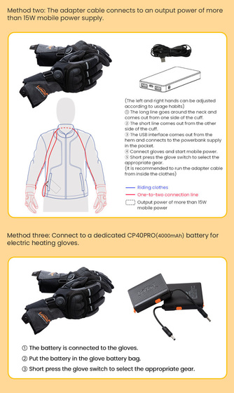 LOBOO Podgrzewane rękawice motocyklowe Szare (01.2.09049.001.01)