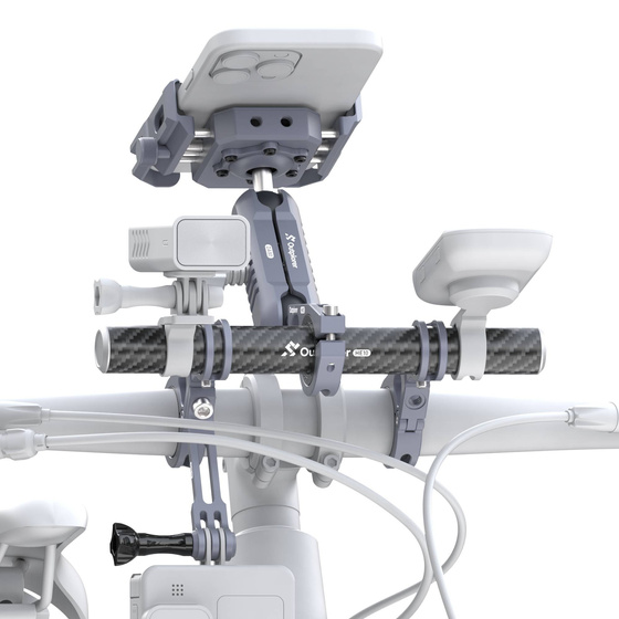 Zestaw wielofunkcyjny - uchwyt na kamerę/telefon/GoPro/licznik/lampkę montowany na kierownicę Outplorer H1000