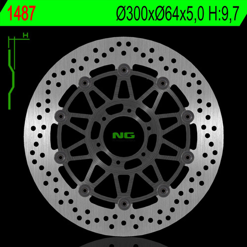 NG TARCZA HAMULCOWA PRZÓD/TYŁ INDIAN CHIEF /CHIEFTAIN 1811 '13-'20, VICTORY '01-'17 (300X64X5) (6X8,5MM) PŁYWAJĄCA