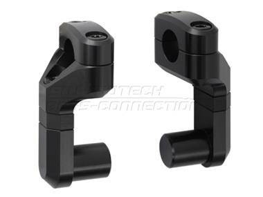 ZESTAW PODWYŻSZAJĄCY KIEROWNICĘ 28MM, PODWYŻSZENIE 50-60MM, REGULACJA ODCHYLENIA BLACK