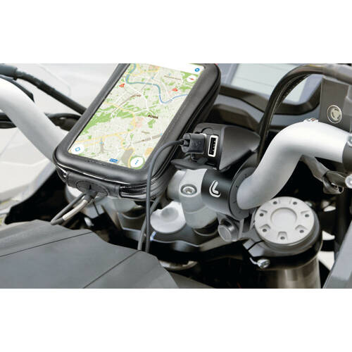 38828 Usb-Fix Trek, rainproof double USB charger, handlebar fixing - Ultra Fast Charge - 5400 mA – 12/24V