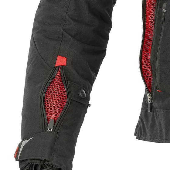 Kurtka motocyklowa BUSE Rico czarno-czerwona M