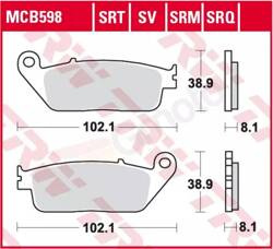 TRW LUCAS BRAKE PADS KH142 SINTER RACING (PERFORMANCE) BMW C-EVOLUTION 14-, C 650 11-, SUZUKI BURGMAN 650 04- FRONT
