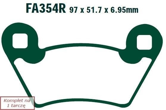 Brake pads EBC FA354R (set on 1 disk)