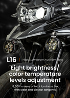 LOBOO L16 światło drogowe i mijania pomocnicze (czarne) (10.1.01016.001.01)