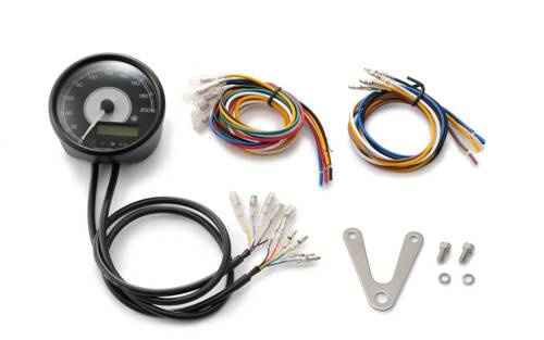 Daytona Prędkościomierz VELONA 80 200 KM/H MPH, Białe światło LED, Czarny 87790