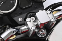 ALUMINUM HANDLE CLAMP BRACKET 22.2MM SILVER