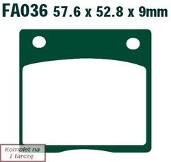 Klocki hamulcowe EBC FA036 (kpl. na 1 tarcze)