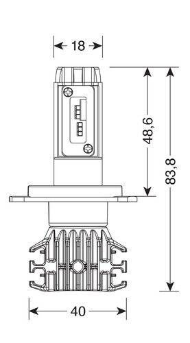 57756 9-32V Halo Led Pro-Bike 1 - (H4) - 25W - P43t - 1 pcs – Box