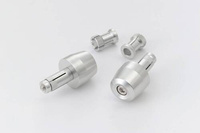 BAR END PINO-3 14-19MM SILVER