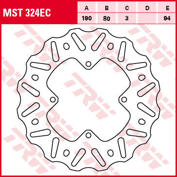 TRW LUCAS TARCZA HAMULCOWA TYŁ HONDA CR 80 92-02, CR 85 03-08, CRF 150 07-19 (PROMOCJA)