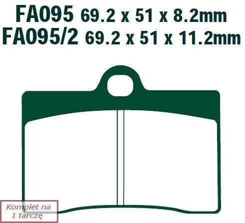 Brake pads EBC FA095HH wzmacniane (set on 1 disk)