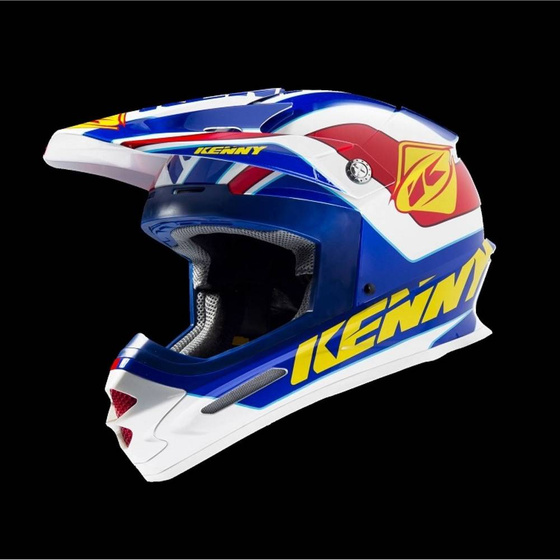 KENNY KASK TRACK BLUE/YELLOW/RED XL