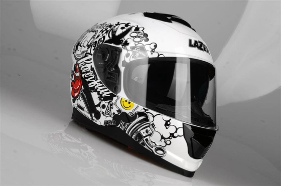 Kask Motocyklowy LAZER RAFALE EVO Stickerbomb (kol. Biały - Czarny - Srebrny - Czerwony) rozm. L
