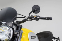 80917 "D-MIRROR-18" ABS NYLON HANDLE BAR CLAMP MIRROR BLACK