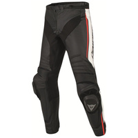 Motorcycle Pants DAINESE MISANO / black / white / red-fluo