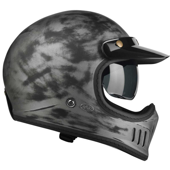 Kask Motocyklowy LAZER Cross TT Cafe racer (kol. Alu Brushed - Matowy) rozm. XS