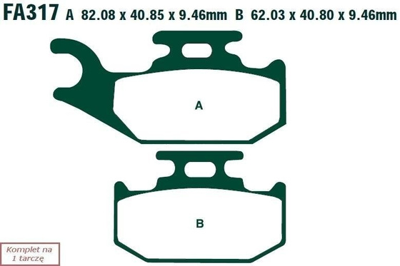 Brake pads EBC FA317R (set on 1 disk)