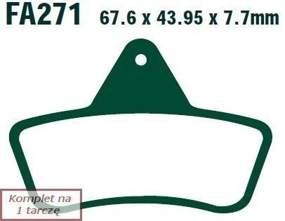 Klocki hamulcowe EBC FA271TT (kpl. na 1 tarcze)