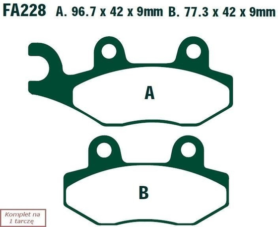 Brake pads EBC FA228 (set on 1 disk)