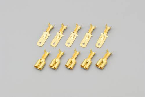 flat terminal set, 250-type, male & female, set of 5