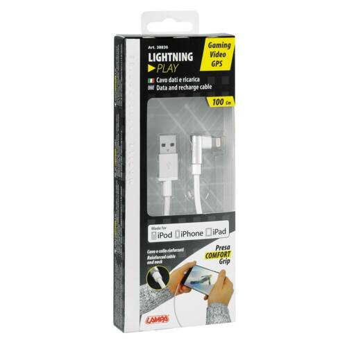 38836 Cable 90° Usb > Lightning - 100 cm – White