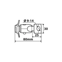 90438 Opti Mirror, mirror and crossbar mount with Ø 9-14 mm