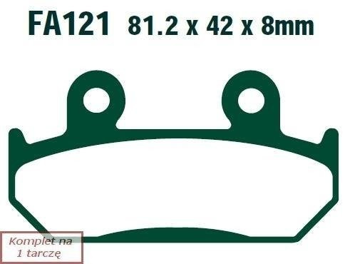 Brake pads EBC FA121HH wzmacniane (set on 1 disk)
