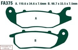 Brake pads EBC FA375 (set on 1 disk)