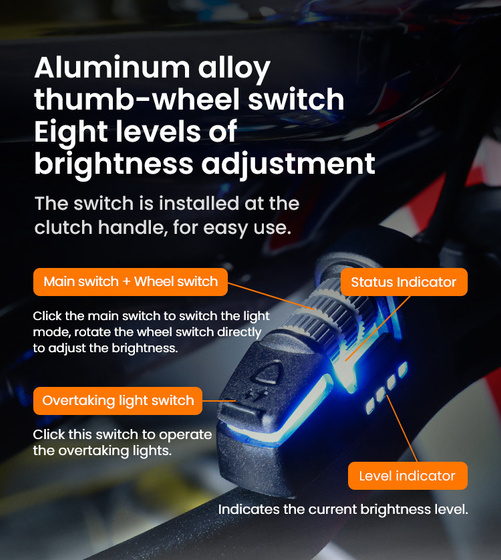 LOBOO L11 światło drogowe i mijania pomocnicze (czarne) (10.1.01111.001.01)