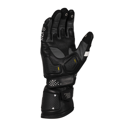 Motorcycle Gloves Knox Hand Armour Oulton - Black/White MK2