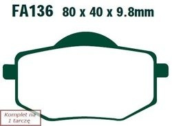 Klocki hamulcowe EBC FA136 (kpl. na 1 tarcze)