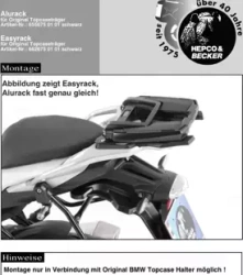 BMW S 1000 XR (2015-2019) Alurack-Metal carrier for TC