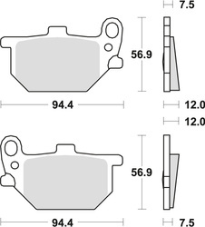 TRW LUCAS BRAKE PADS KH61 ORGANIC YAMAHA XS / XV 750 80-82, XS 850 82, FRONT (PROMOTION)