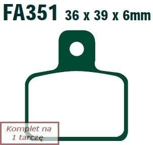 Klocki hamulcowe EBC FA351TT (kpl. na 1 tarcze)