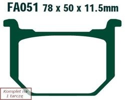 Klocki hamulcowe EBC FA051 (kpl. na 1 tarcze)